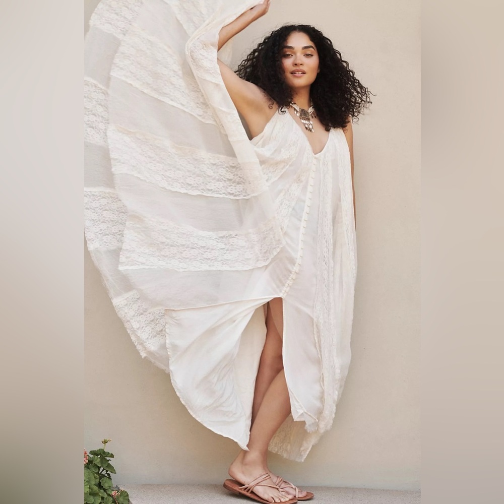 New Free People Sweet Sea Maxi Dress Size Small Ivory
